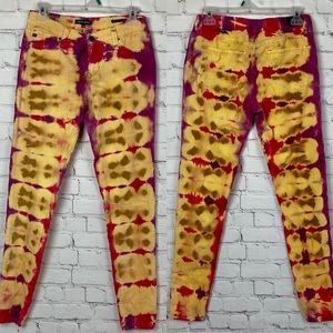 Upcycled Metro Jegging Reverse Tie Dye Lightweight Corduroy Pants